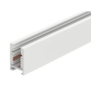 BINARIO A PLAFONE E SOSPENSIONE 24V serie INVISIBLE, Alluminio colore BIANCO, 2000x11x19mm, con terminale di chiusura - Kit 1 pz