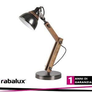 RABALUX LAMPADA DA TAVOLO Aksel, industrial stlye tablelamp with switch and adjustabl