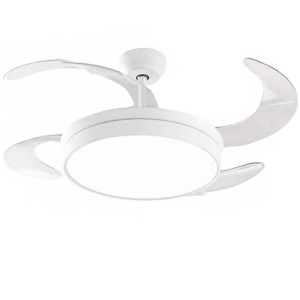 PERENZ VENTILATORE DA SOFFITTO PALE CON LUCE OPEN+ 7165 BCT LED pale scomparsa COLORE BIANCO