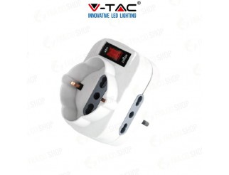 ADAPTTATORE ROTANTE , SPINA 10A 2 PRESE 2P+T 10/16A BIPASSO+ 1 PRESA BIPASSO/SCHUKO CON PROTEZIONE D