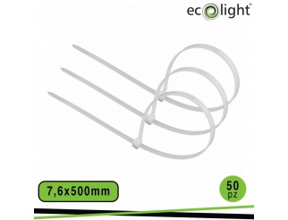 Fascetta per cavi 7,6x500 mm bianco conf.50pz