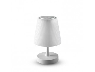 Lampada da tavolo ricaricabile con corpo cromato a led da 5 w con regolazione tocco - v-tac