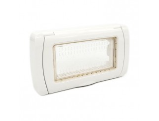 Placca idrobox ip55 4p bianco/vmr s6004b