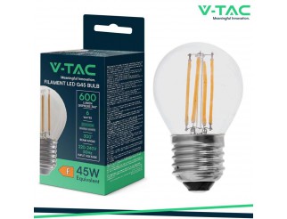 V-TAC Led lampadina 6w filament e27 g45 clear cover 3000k 