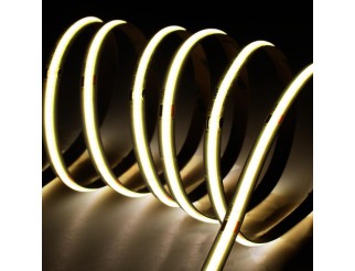 Striscia LED COB, IP20, 24V 16W/m, L.Calda 3000K ±5%, 1600lm/m, CRI90 PREZZO per 5m - PCB 10mm 
