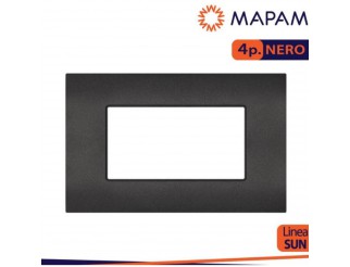 V-TAC Placca tecnopolimero sun-t5 4p r9004-2 nero