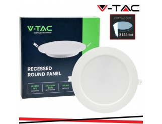 V-TAC 12w led backlit mini pannello rotondo 6500k 