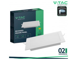 V-TAC 6w led pannello da incasso quadrato 4000k