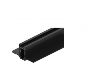 BINARIO AD INCASSO FILO PARETE 24V serie INVISIBLE, Alluminio colore NERO, 1000x52x13mm, con terminale di chiusura