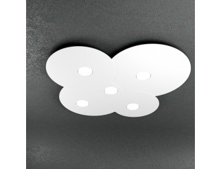 Plafoniera Cloud Lampada da Soffitto Nuvola in Metallo Bianco Led Gx53