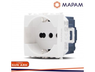 MAPAM Presa schuko unel sun-t5 914b bianco Arke'