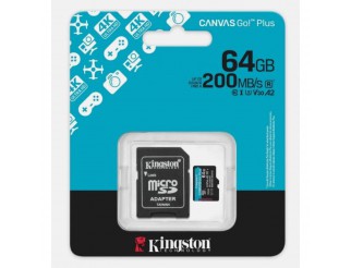 KINGSTON MICRO SD 64GB CL10 CANVAS GO PLUS SDCG4/64GB