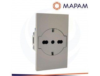 MAPAM Presa schuko flat zen sabbia