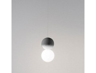 Gea Luce Lampada a sospensione gea luce sfera cemento grigio scuro