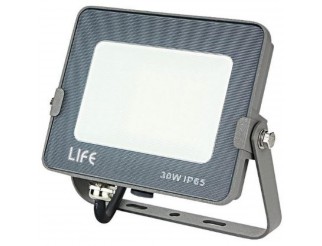 PROIETTORE SLIM GRIGIO IP65, LED SMD Serie FA4, 30W, 110°,3000K, 220-240Vac,LM2700, CRI80, 141x117x27mm 