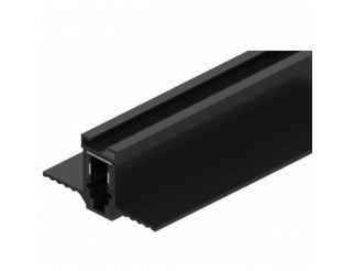 BINARIO AD INCASSO FILO PARETE 24V serie INVISIBLE, Alluminio colore NERO, 2000x52x13mm, con terminale di chiusura - Kit 1 pz