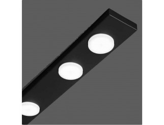 PERENZ BOTTONE PLAFONIERA IN METALLO COLORE NERO 3 LAMPADE GX53