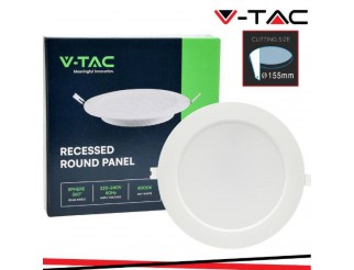 V-TAC PANNELLO INCASSO 12w led backlit recessed panel  rotonda 3000k