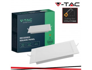 V-TAC 12w led pannello da incasso quadrato 4000k 