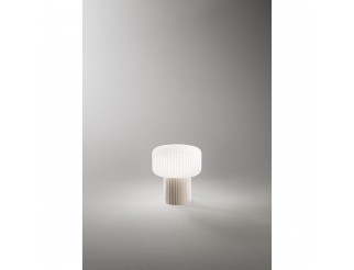 PERENZ OTTY LUMETTO LAMPADA DA TAVOLO IN VETRO E CERAMICA COLORE GRIGIO
