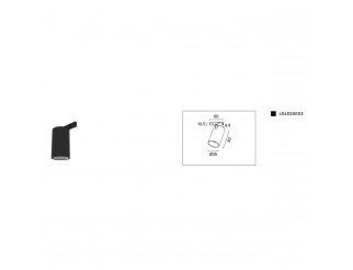 VIVIDA LINEE FARETTO DIMMERABILE 7W 3000K 485 LUMEN NERO 35x83mm PER BINARIO SOCRATE 24V