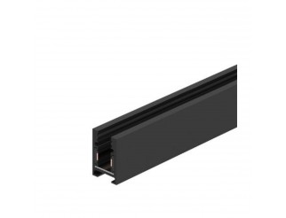 BINARIO A PLAFONE E SOSPENSIONE 24V serie INVISIBLE, Alluminio colore NERO, 2000x11x19mm, con terminale di chiusura - Kit 1 pz