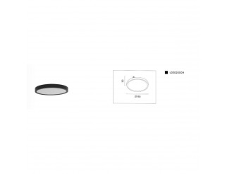 VIVIDA LINEE FARETTO PANNELLO ROTONDO 11W 1100lm 3000K,black,180° PER BINARIO ERACLITO