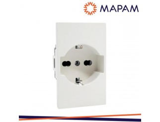 MAPAM LIVING NOW Presa schuko zen bianco