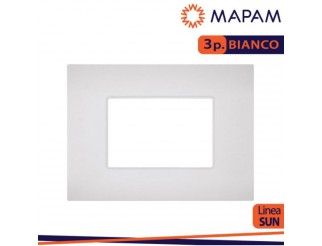 V-TAC Placca tecnopolimero sun-t5 3p r9003-1 bianco Arke'