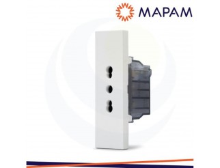 MAPAM LIVING NOW Presa bivalente 10/16a zen bianco