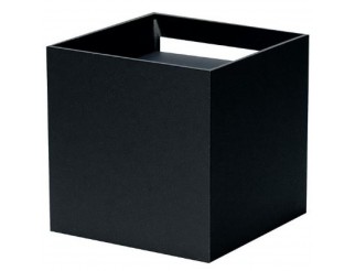 APPLIQUE a LED CUBO, IP65, 220Vac, 12,5W, TRICOLOR, 600LM, CRI80, 100x100mm, Alluminio, colore Nero