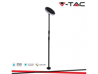 V-TAC 8w led lampada da giardino solare corpo bianco e nero 4000k