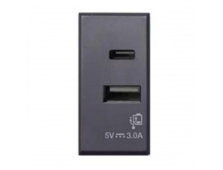 AVE - AVE445082USBAC CARICATORE USB TIPO A+C 3A TEKLA 1M