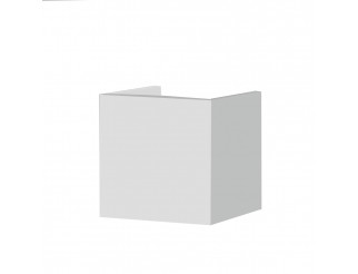 LIFE APPLIQUE a LED Quadrato, IP54, 220Vac, 7W, LUCE 4000K, 600LM,RA80, 100x100mm,Alluminio Bianco