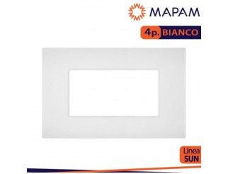 MAPAM Placca tecnopolimero sun ARK -t5 4p r9004-1 bianco