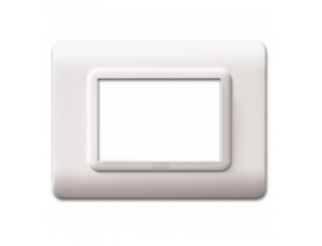 Placca tecnopolimero, S44 colore bianco - 3 Mod.