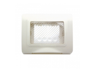 Placca autoportante stagna IP55 colore bianco RAL 9010 - 3 Mod.