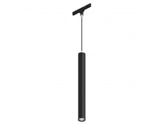 PROIETTORE LED A SOSPENSIONE PER BINARI 24V serie INVISIBLE, 6W, 24°, 3000K, LM330, CRI90, Colore Nero, Ø30x300mm