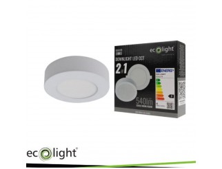 ECOLIGHT Pannello incasso 6w rotondo cct 2in1 (incasso e superf.)