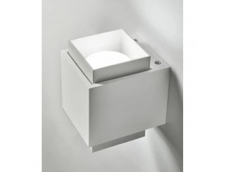 SFORZIN Applique di gesso bianco per interni squadrato syme 2XG53