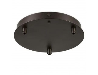 SIKREA Base per sospensione Focus colore nero opaco in metallo 3 luci