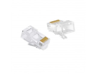Vultech Connettori Trasparenti Passanti RJ45 UTP 50 Pz. 8P8C SN21406 Cat6