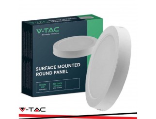 V-TAC 24w led backlit pannello per montaggio esterno rotondo 6500k