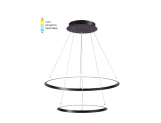 SOSPENSIONE LED VITO DUO D40+60 LED 48W CCT-DIP BLC