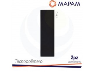 MAPAM Placca due elementi tecnopolimero zen nero 2 PEZZI