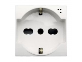AVE - AVE446090/15TS PRESA SCHUKOBIPASSO 10/16A WHITEK2M