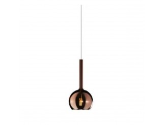 TOPLIGHT SOSPENSIONE FUTURE 1 LUCE PICCOLA RAME E ROSONE DA INCASSO OTTONE