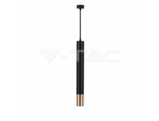 V-TAC SOSPENSIONE pendante nero gold d:60x500mm 1XGU10