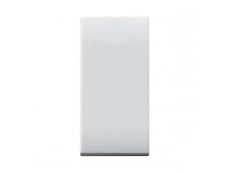 AVE Interruttore tasto liscio, Domus S44, colore RAL 9010, 1P 10AX illuminabile - finitura lucida - 1 Mod.