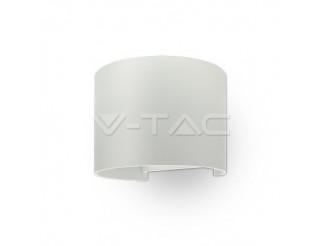 Lampada da parete LED 6W Corpo Bianco Rotondo 660lm IP65 3000K V-tac